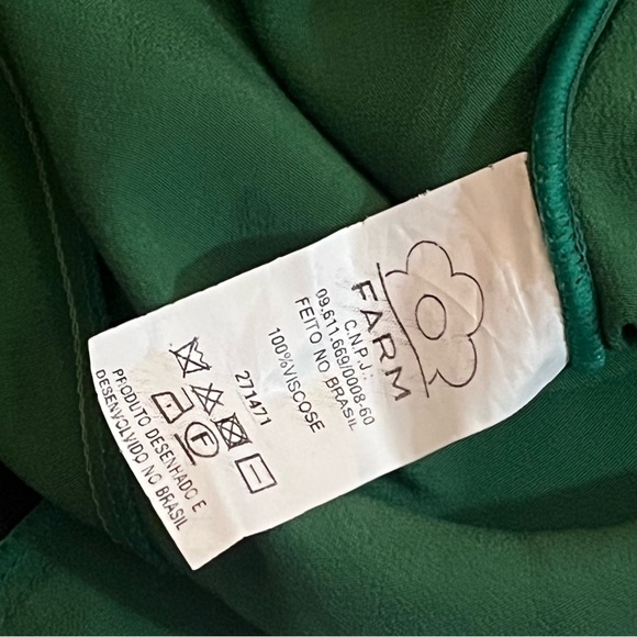 Farm Rio Boho Reggae Festival Striped Green Pink Asymmetrical Cropped Pants G/L - Picture 6 of 13